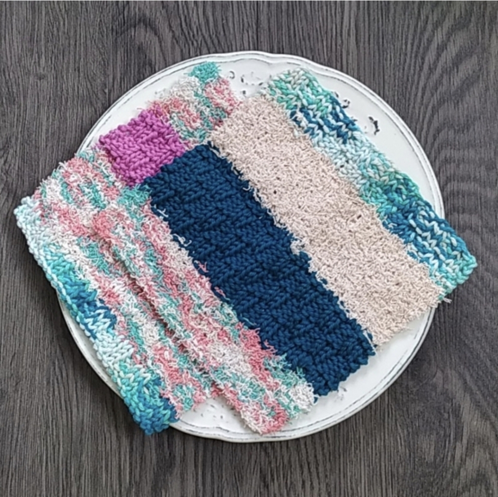 Handknit Dish Cloth Set